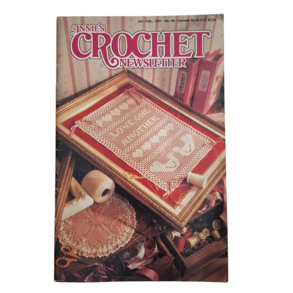 Annies‎ Crochet Newsletter 1991 Afghan Needle Work No 48 Crafts Goose Lace Doily - Picture 10 of 10